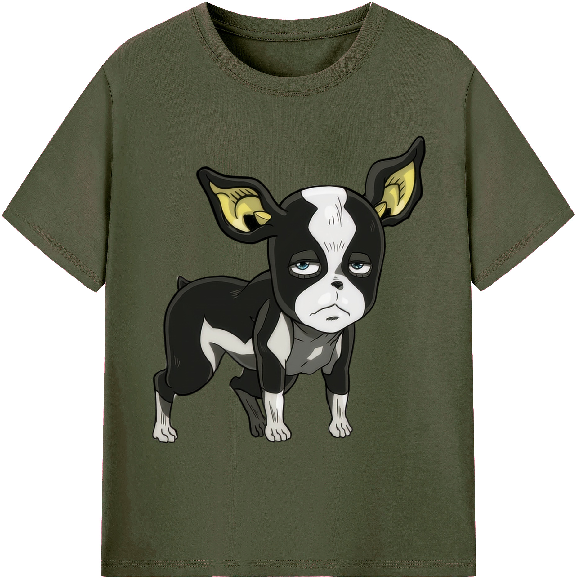 （画像用） ジョジョの奇妙な冒険 イギー JoJo's Bizarre Adventure Iggy 綿100％ メンズ半袖Tシャツ｜肌触りやわらか＆通気性
